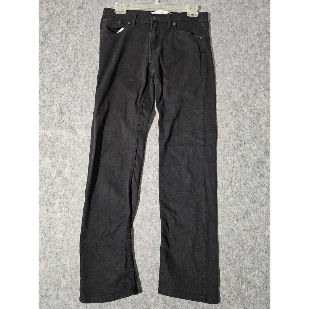 Levi's 502 Regular Taper Jeans Boys Black Size 16 Reg W28 L30